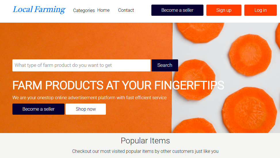 Farming E-commerce Platform